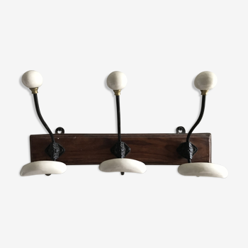 Coatrack wood and porcelain