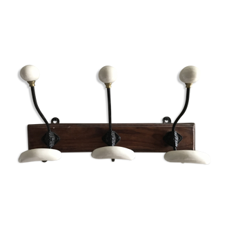 Coatrack wood and porcelain