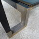 Table basse métal verres fumés
