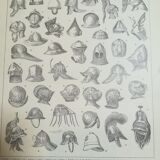 Lithograph on helmets from 1928