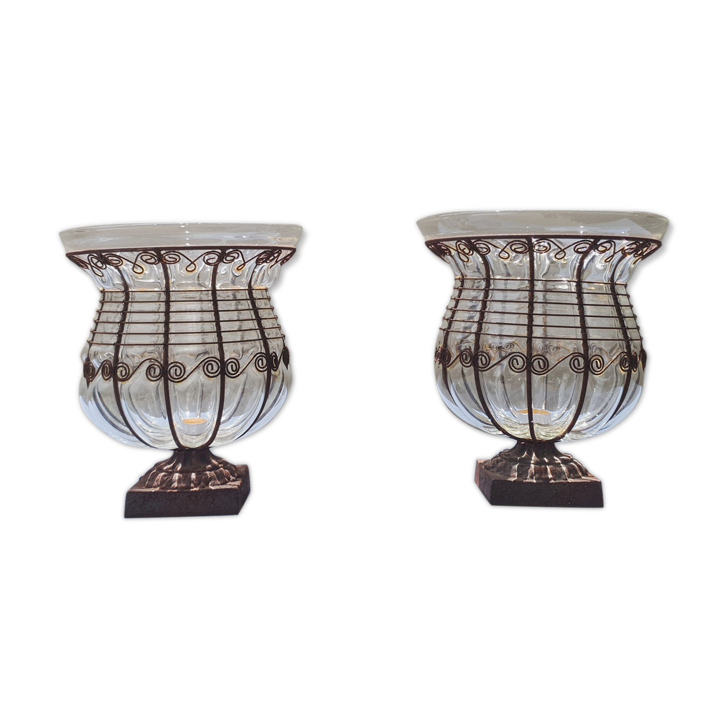 Pair of Medici lantern vases