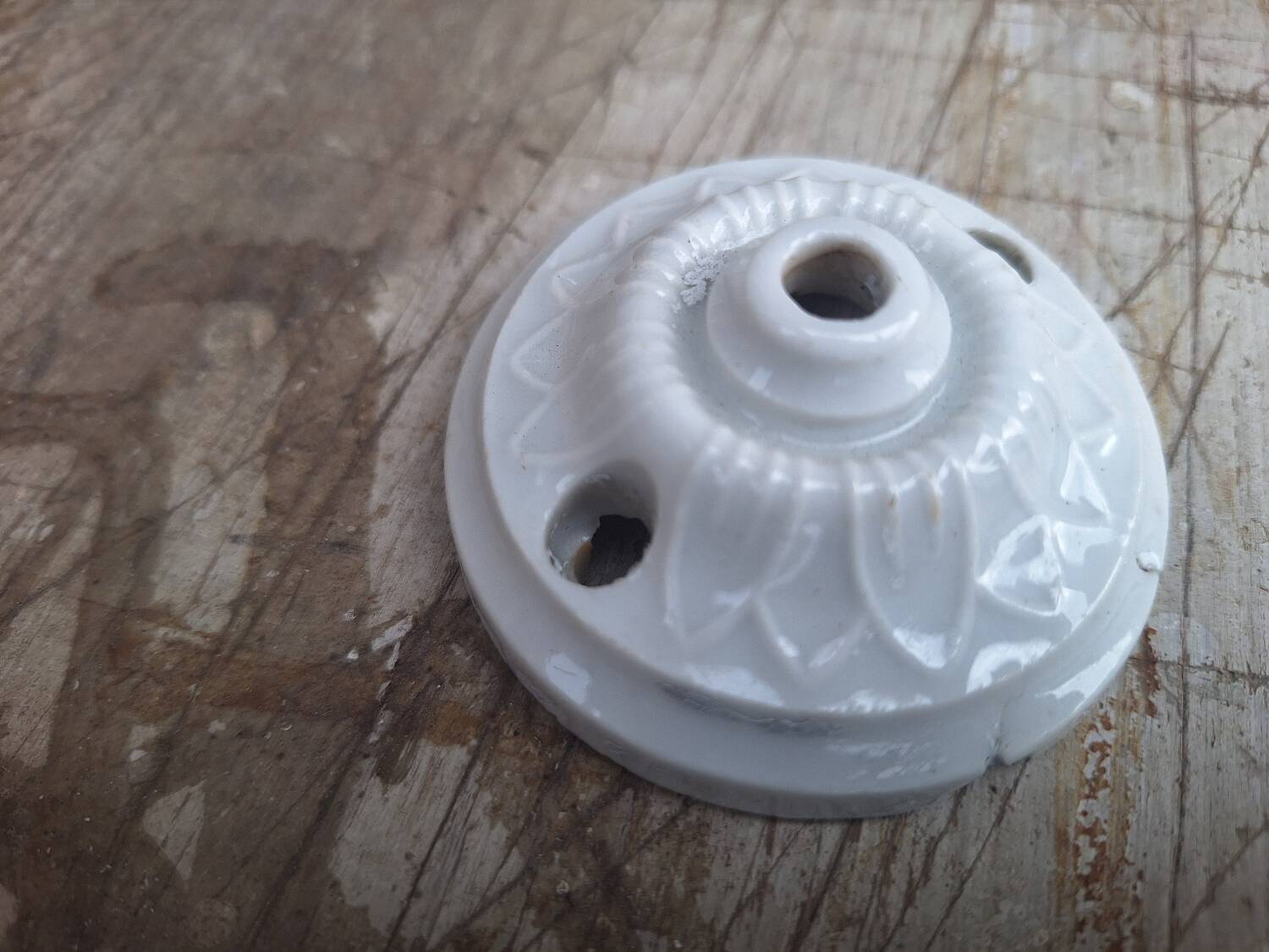 Opaline Pleated Suspension Clichy Rose complete with wire and Ceiling Light