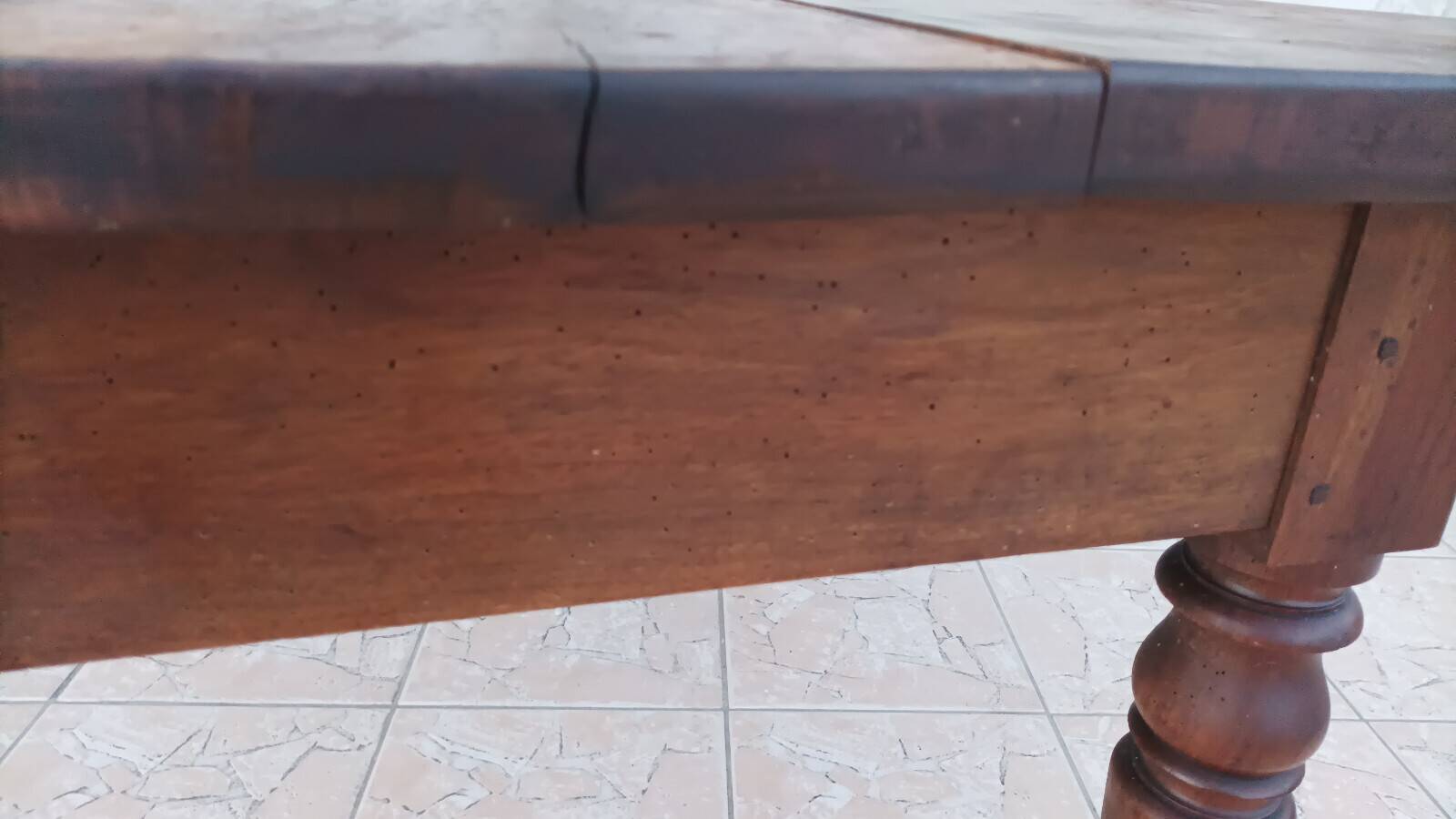 19th-century walnut table