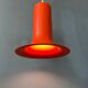 Suspension vintage cône Raak orange