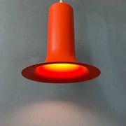 Suspension vintage cône Raak orange