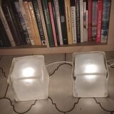 2 Ikea glass ice lamps, 80s