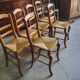 SET OF 6 DINING ROOM OR KITCHEN CHAIRS IN RESTAURANT STYLE IN WALNUT