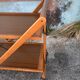 Folding rolling dessert trolley service table