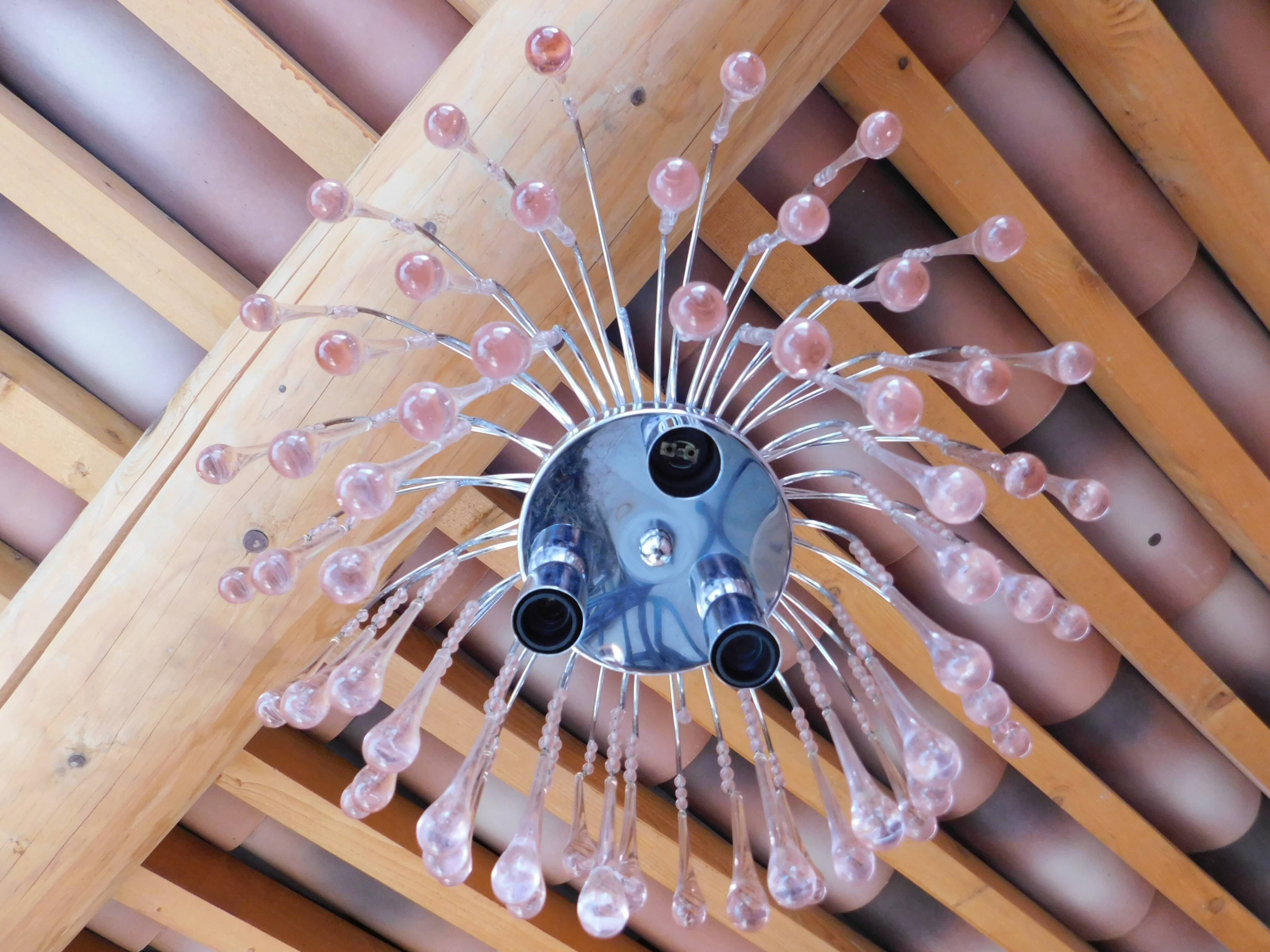 Chandelier Murano Venini tassels drops