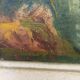 Signed oil on canvas bucolic landscape