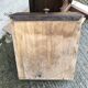 Old coffee table from the Guérandais region in solid oak with 2 front drawers
