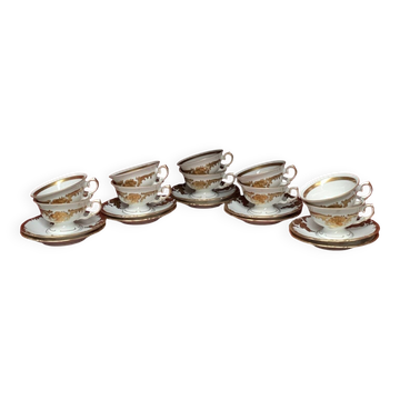 Lot - 10 paires de tasses à café Wawel