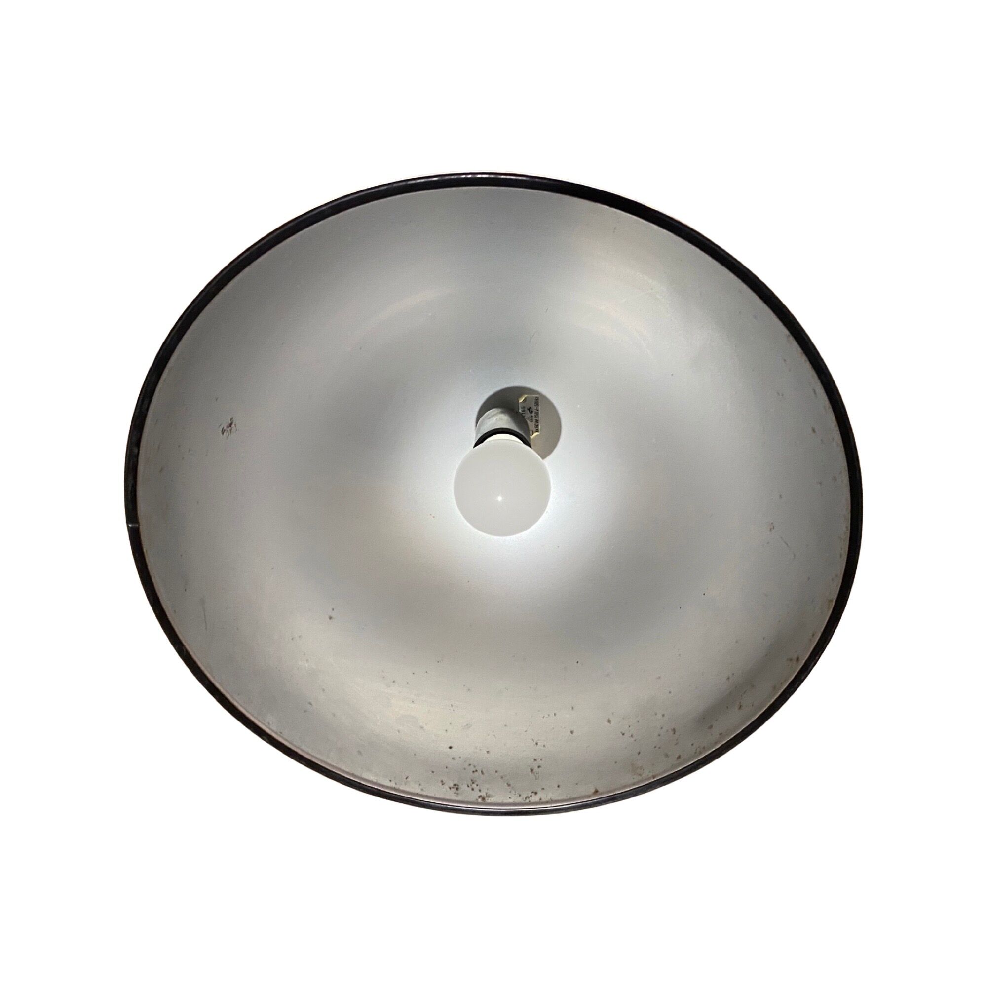 Red Retro Swedish Hanging Light | Enamel Designer Lamp Produced By HEMI In Sweden, 1960s