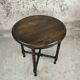 Vintage gueridon with beaded wooden legs.