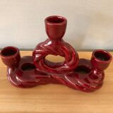 Enamelled ceramic candle holder