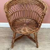Small wicker armchair for children
