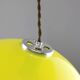 Lampe à suspension space age en plexiglas jaune, italie, 1970s