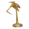 Brass heron statue