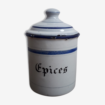 Pot à épices fer émaillé