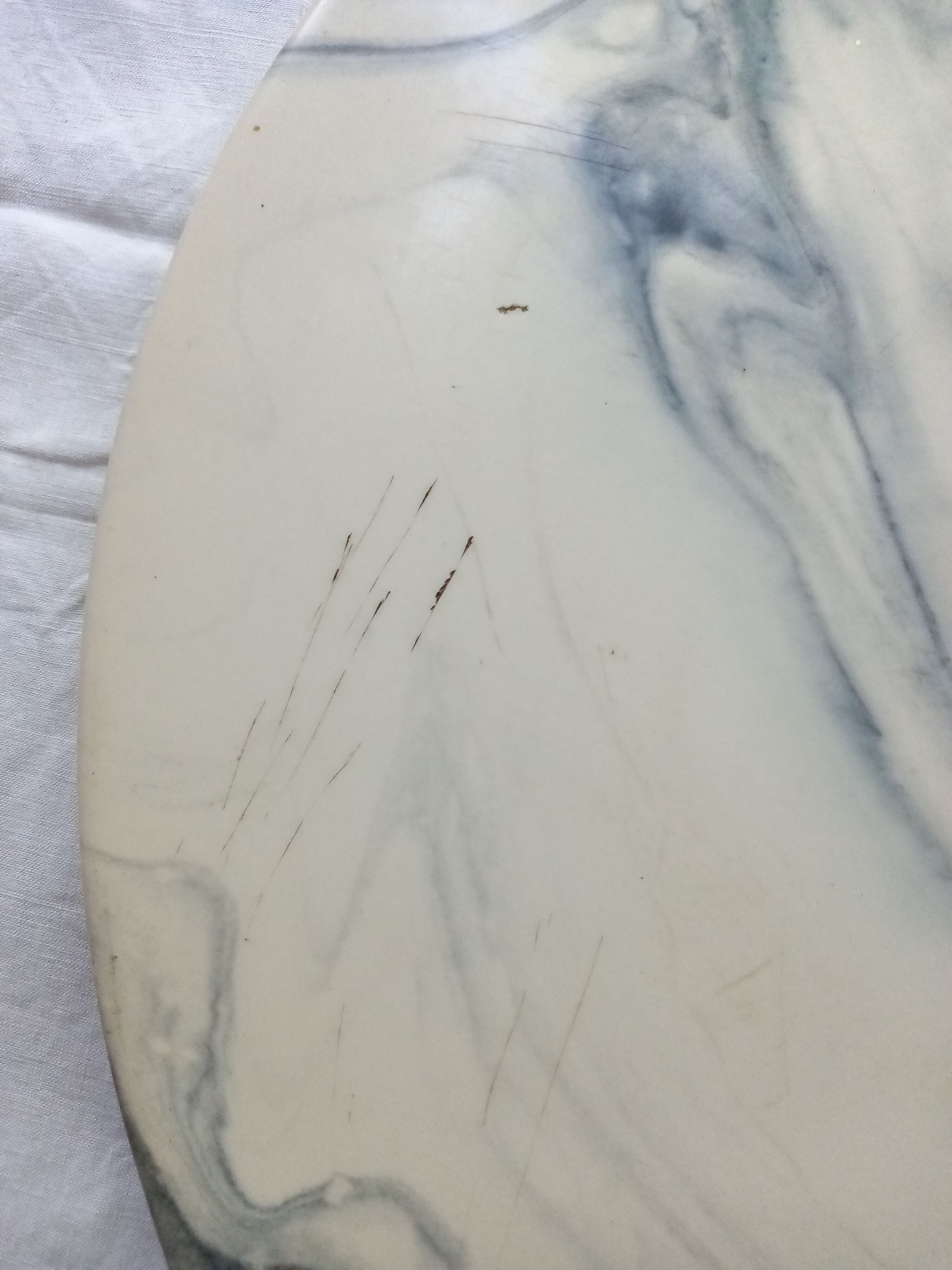 White marble coffee table from the 70s