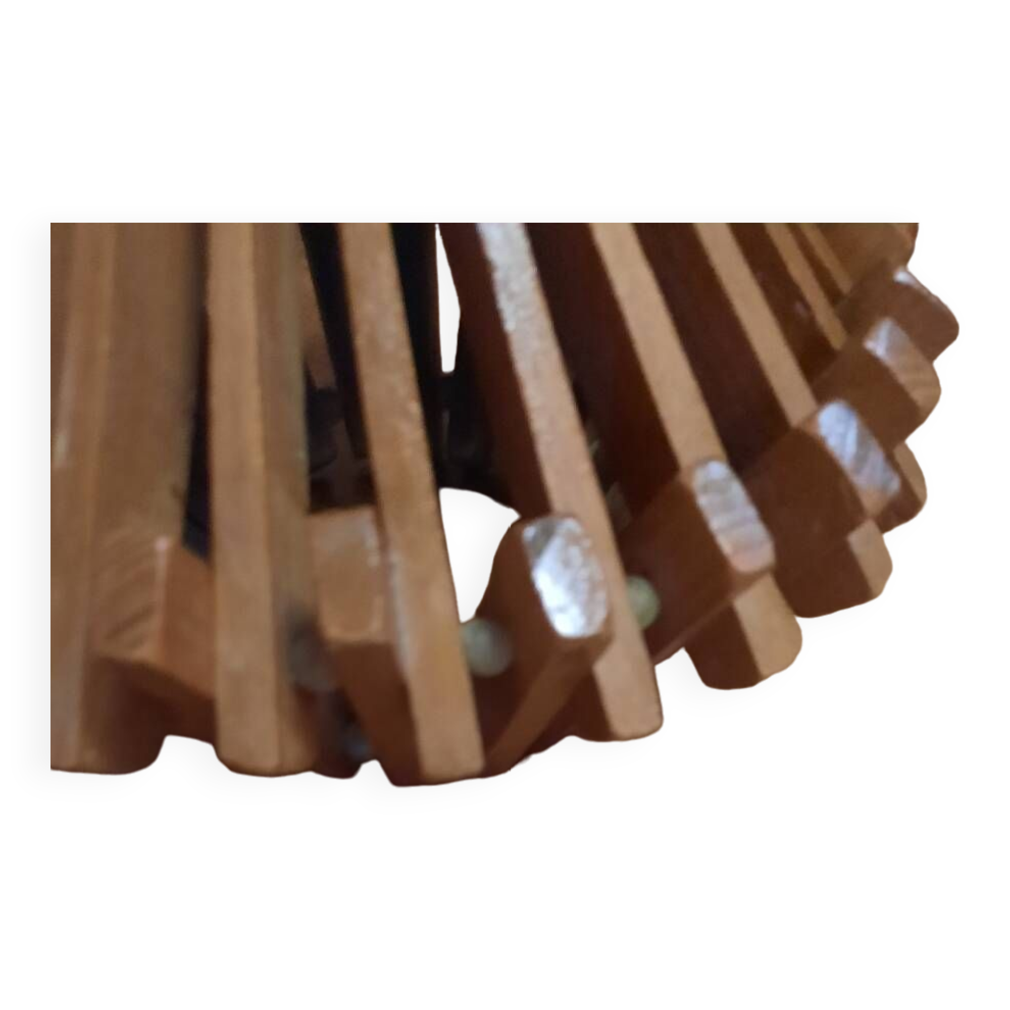 Vintage wooden pendant light