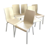 Six chaises en hêtre 1980
