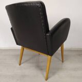 Vintage armchair skaï black