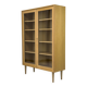 Mid Century Display Case in light oak by WK Möbel, 1970s