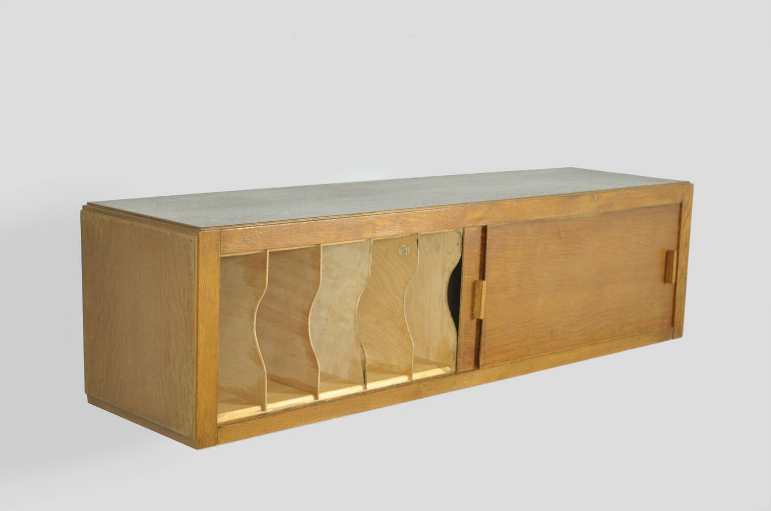 Vintage Mid-century hanging cabinet with sliding doors, 1960s