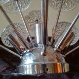 Lustre plafonnier Sputnik 3 feux Emil Stejnar - 1960