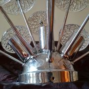 Sputnik ceiling light chandelier 3 fires Emil Stejnar - 1960