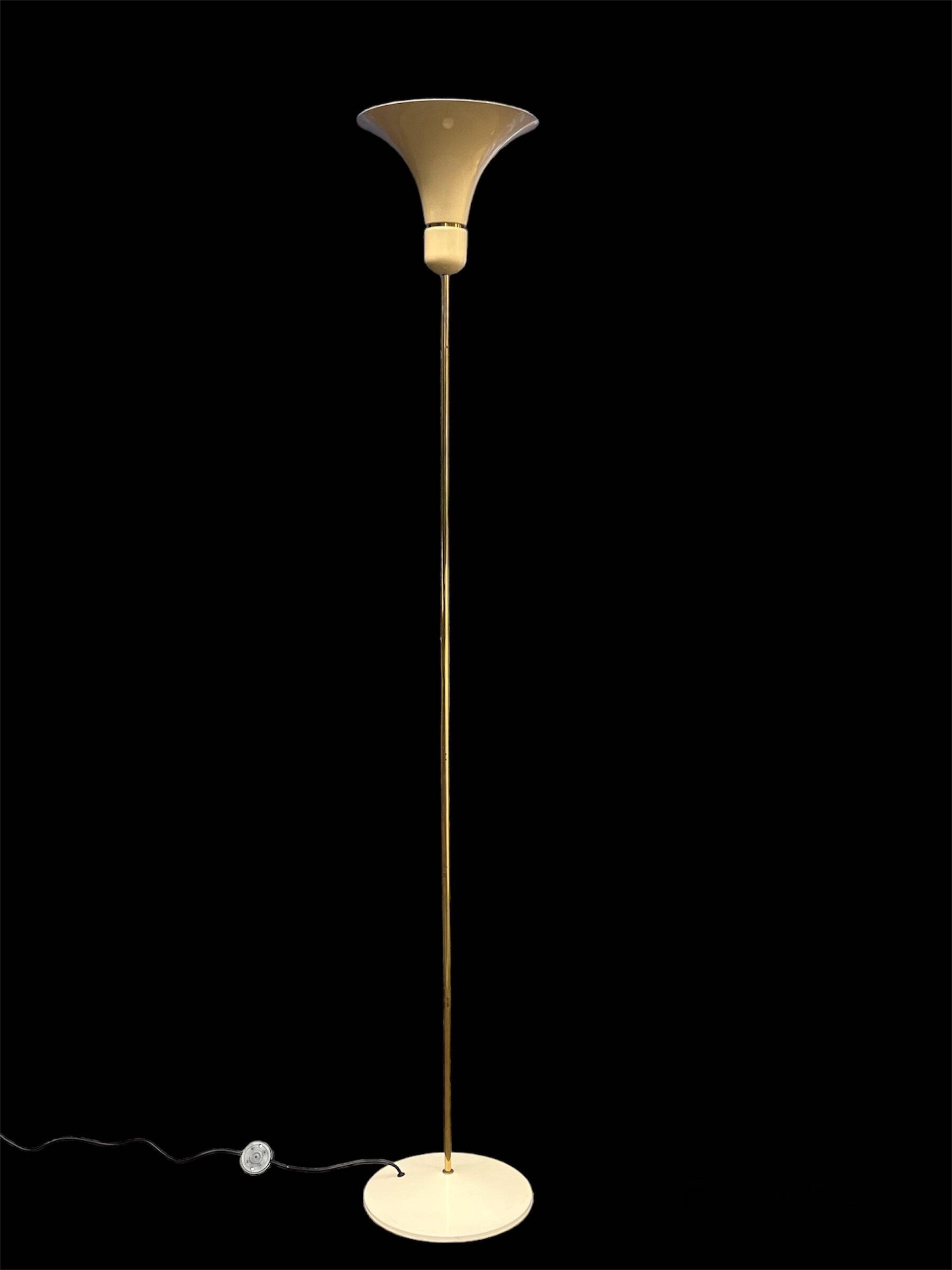 70s brass floor lamp