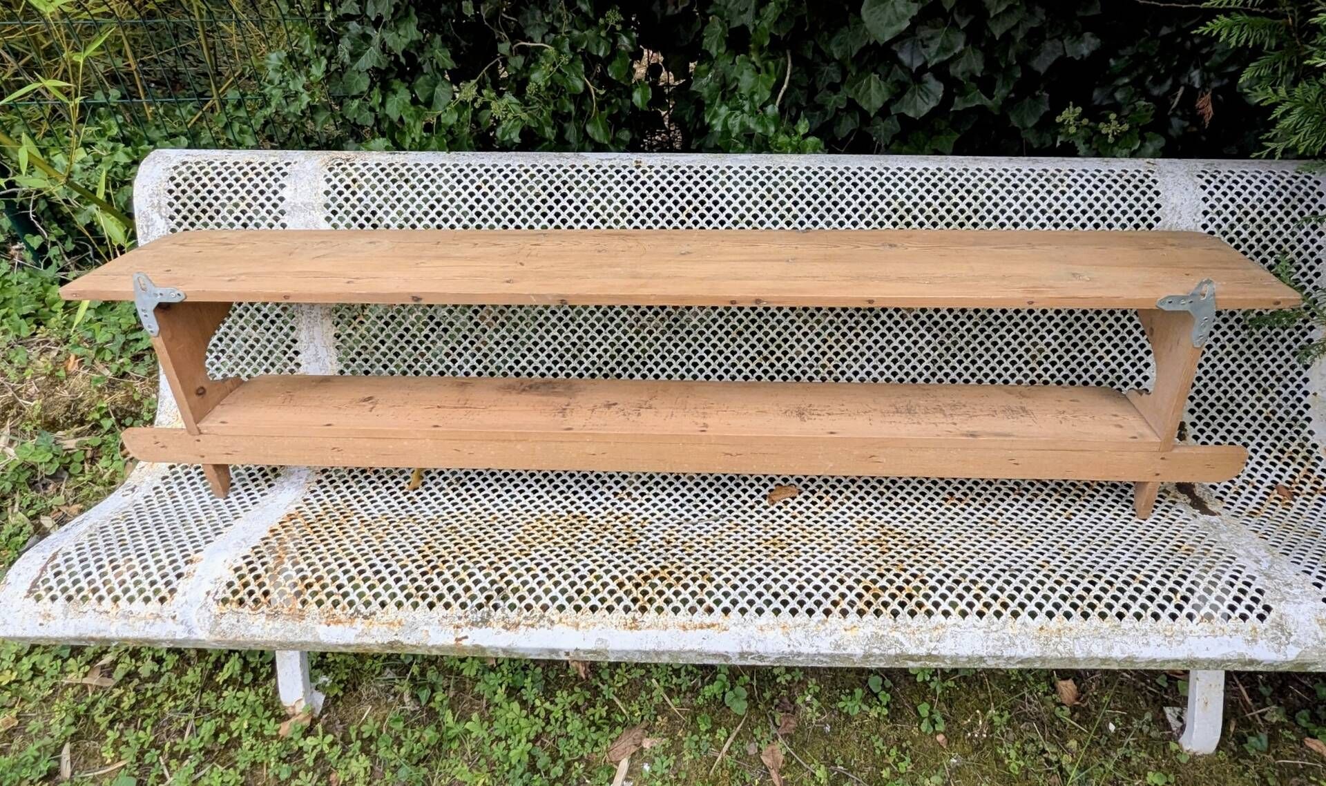 Ancienne Étagère Métier Bistro Cuisine Vaisselier Campagne 167 cm