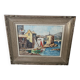 Oil Painting on Cardboard Saint Tropez - La Ponche signed Louis Millet - 60's
