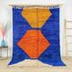 Tapis marocain écru à motifs géométriques 200cmx300cm