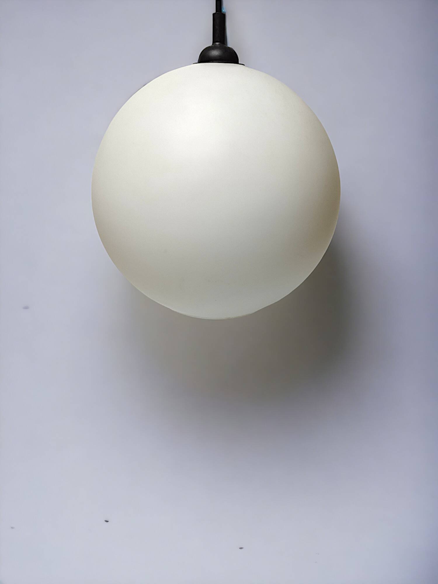 Vintage white opaline ball pendant light