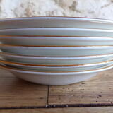 7 hollow plates Faïencerie de Gien model "Pompadour"