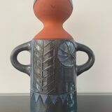Vintage Vera Haij, Steneby. Ceramic Vera Haij Swedish - Modernist Vase Sweden Girl Pottery.