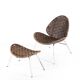 Chaise d’appoint en corde et son ottoman