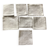 7 cotton napkins with monogram