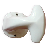 White porcelain art deco coat hook