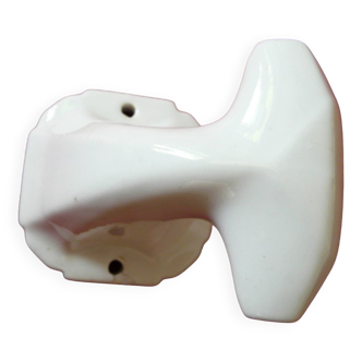 Patère en porcelaine blanche Art Déco