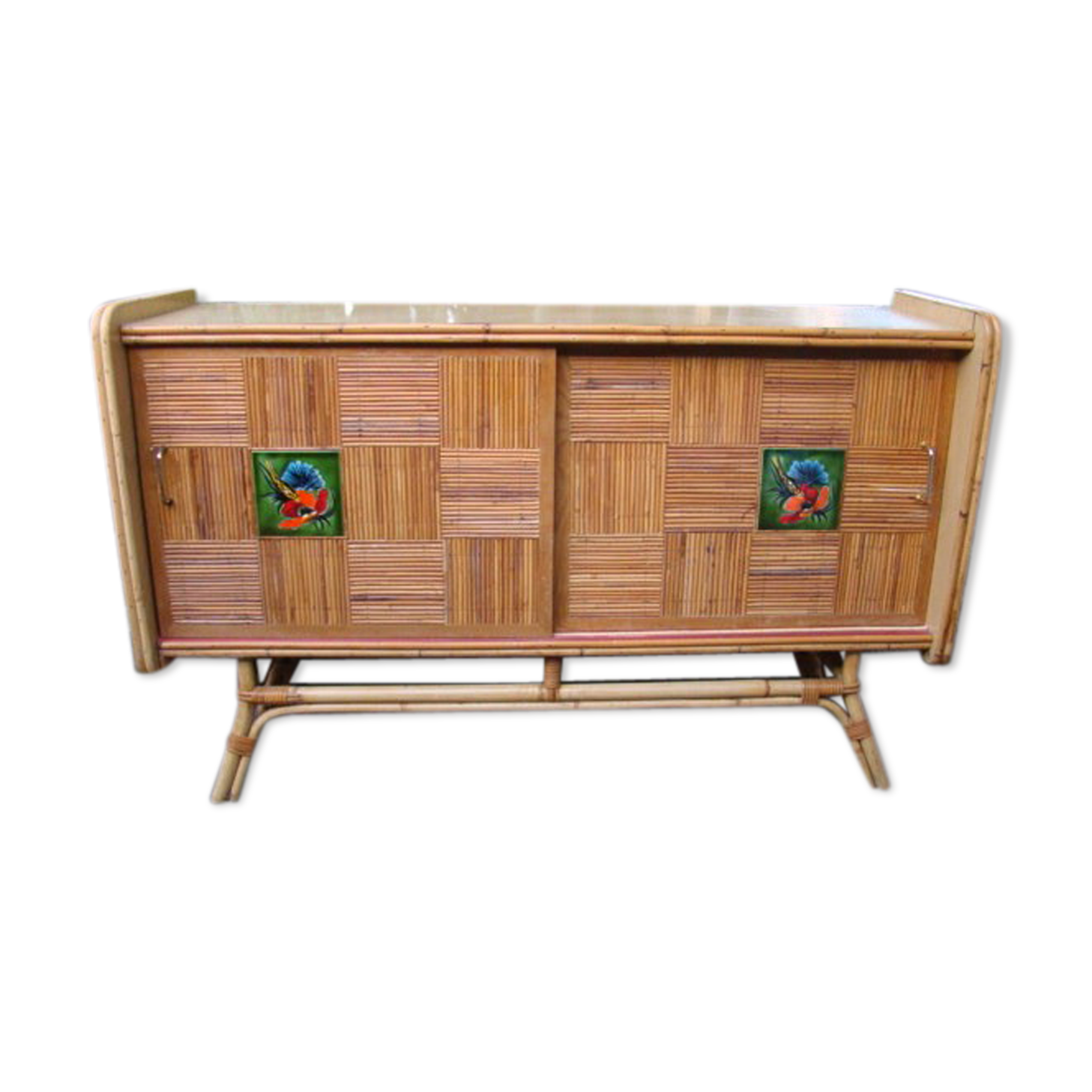 Rattan/vintage wicker sideboard 50/60