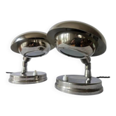 Pair of Very Rare Bauhaus Chrome Table Lamps, Art Deco, Franta Anyz, 1930s