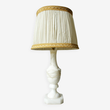 Lampe balustre en albâtre 1960