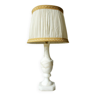 Lampe balustre en albâtre 1960