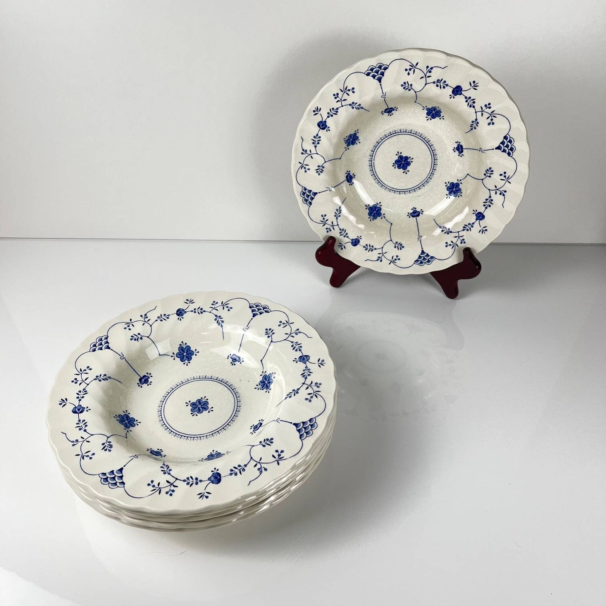 Set of 6 "Finlandia" soup plates by Myott, Staffordshire, UK