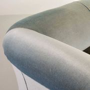 Chesterfield Duotone 2-Seat Sofa in Frosted Blue & Green Velvet 1950s