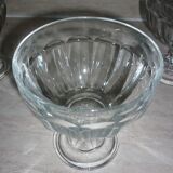 5 moulded glass standing cups for desserts