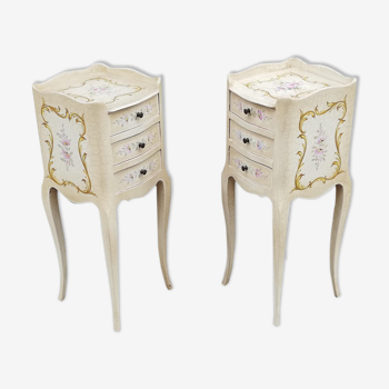 Pair of Louis XV-style bedside tables